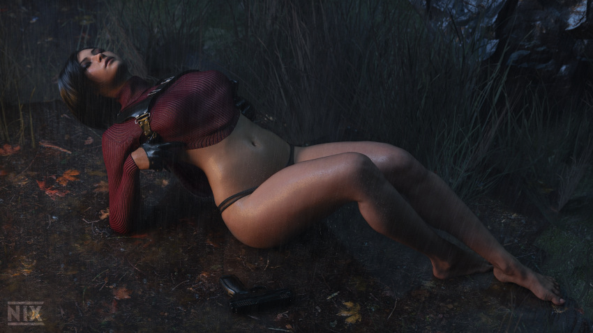 3d, ada wong, black gloves, female, gloves, leather gloves, resident evil, tagme