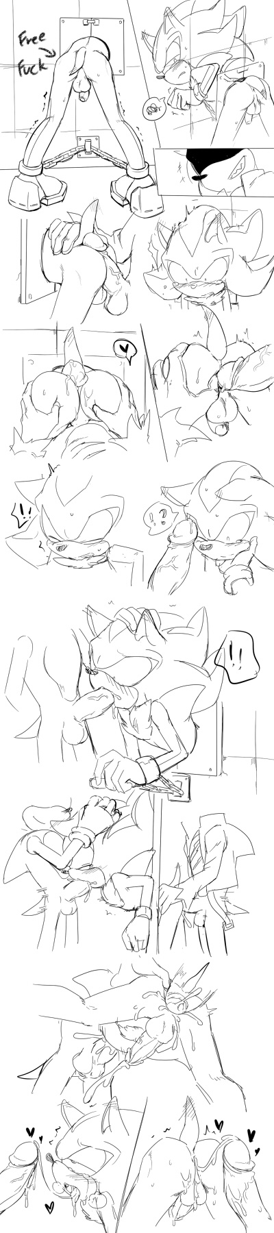 7624cq, after rape, anal, balls, bondage, bound, comic, furry, gay, hedgehog, male, mammal, monochrome, oral, penis, public use, rape, scourge the hedgehog, sega, shadow the hedgehog, sketch, sonic (series), sonic the hedgehog, sonic the hedgehog (archie), sonic the hedgehog (comics), sonic the hedgehog (series), spitroast, stuck, stuck in wall, tears of pain, testicles, through wall