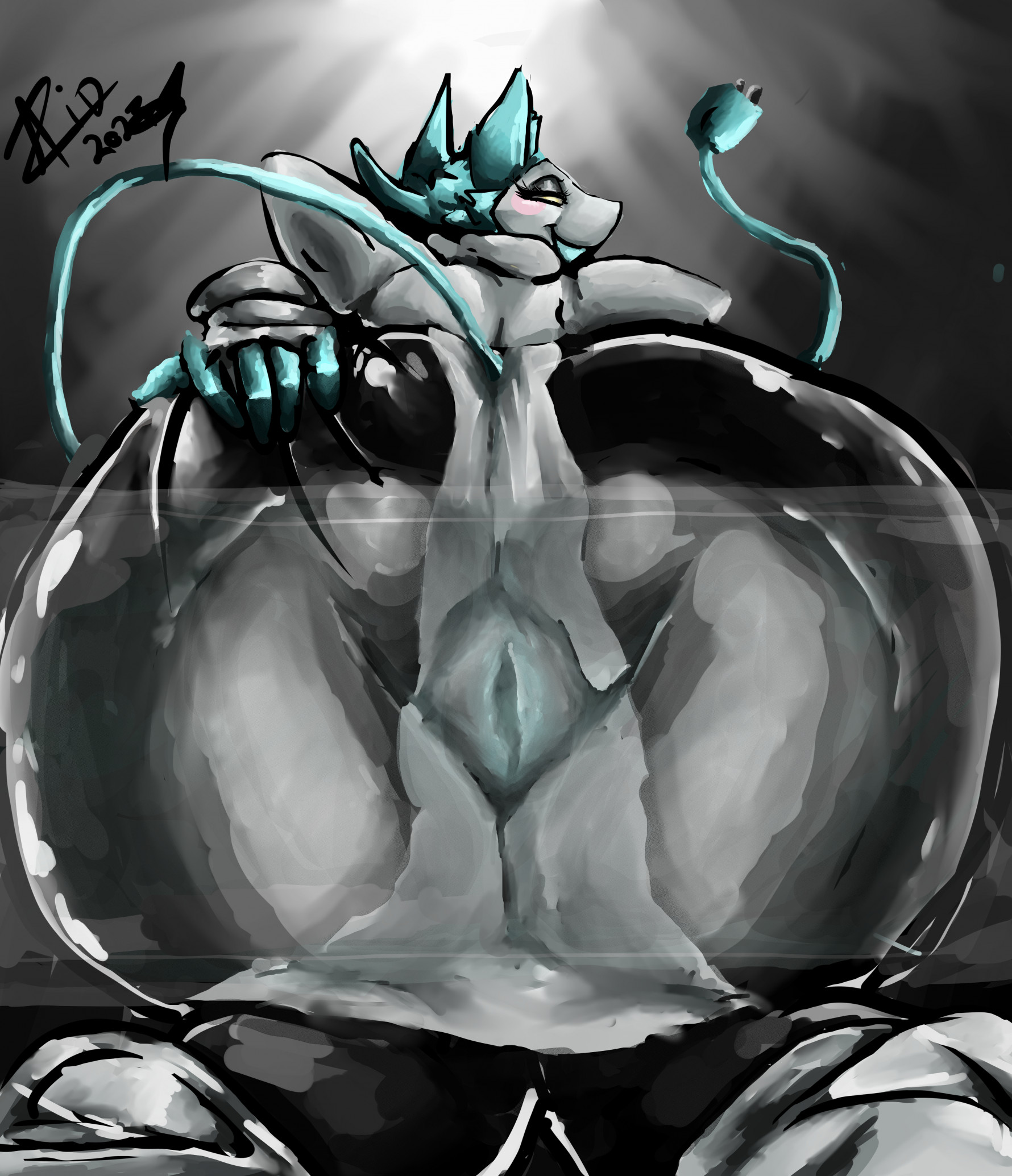 1girls, 2d, 2d (artwork), anthro, ass, ass focus, azid (artist), clothed, deltarune, female, groping, groping ass, groping self, huge ass, ineffective clothing, looking back, pussy, pussy visible through clothes, sitting, sitting on glass, solo, solo female, tasque manager (deltarune)