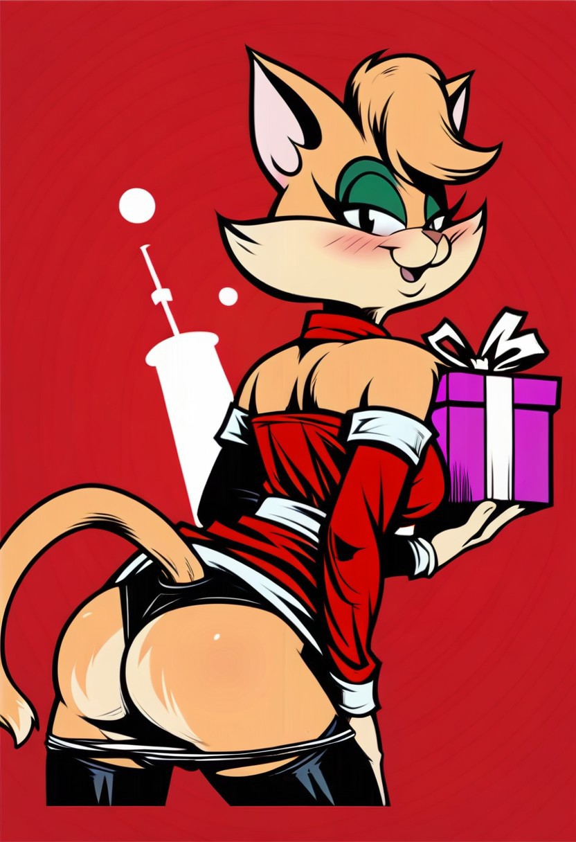 ai_generated catgirl christmas fantomcat female female_only furry tabitha_wildcat xmas