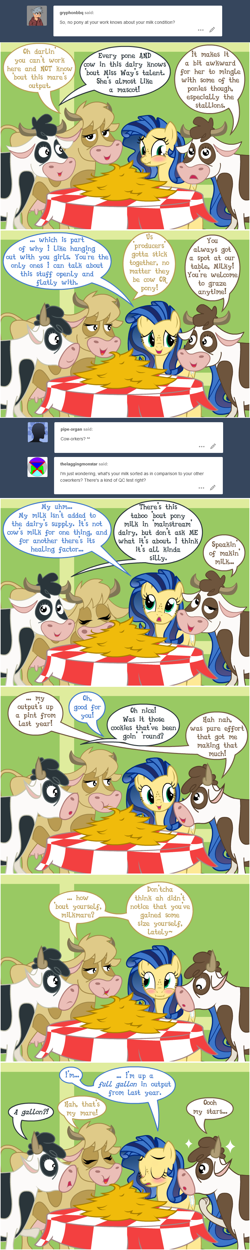 ask_blog blush bovine closed_eyes comic dead_source english_text flashequestria hay milky_way_(mlp) my_little_pony oc oc_only pony text tumblr udder