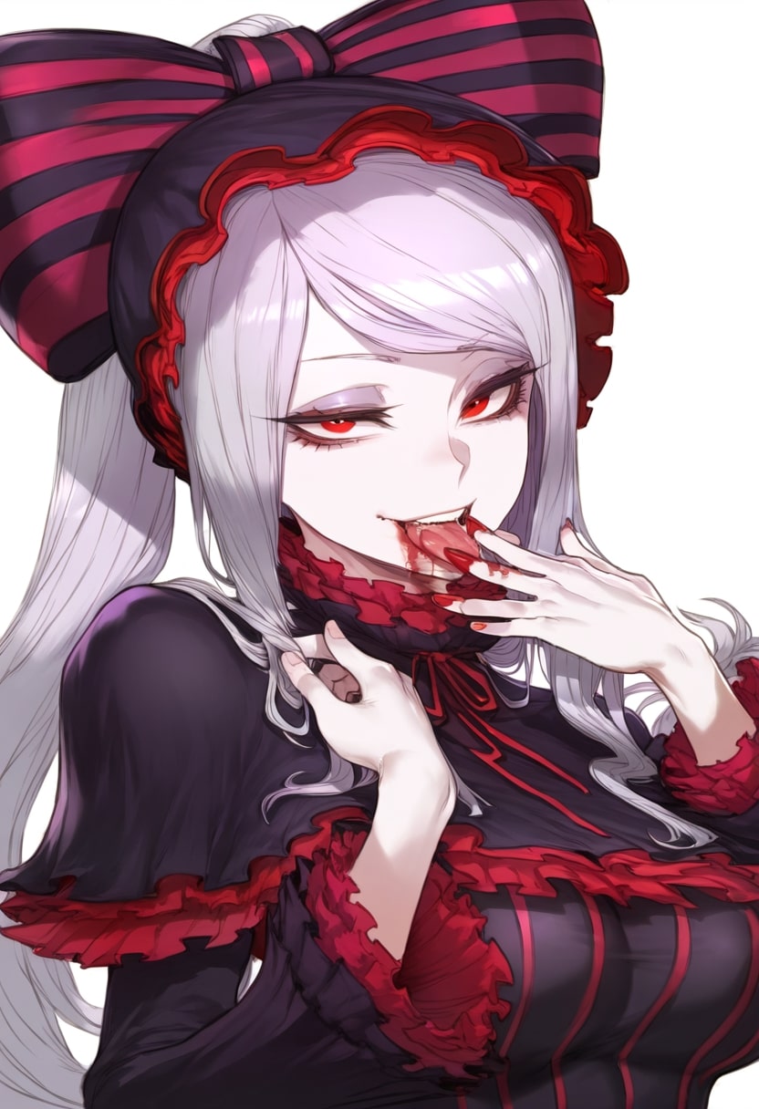 ai generated, big breasts, blood, breasts, female, overlord (maruyama), shalltear bloodfallen