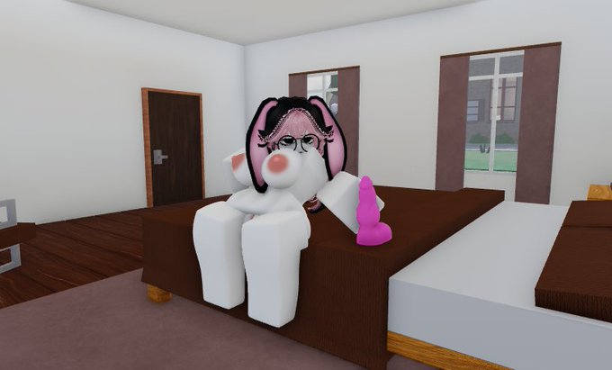 1girls 3d black_hair dildo female_focus female_only nude pink_hair_tips roblox roblox_studio robloxian slenderman solo_female tagme toxicrr34 white_skin