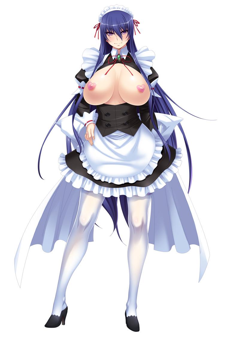 10s 1girls 2015 2d akiyama_rinko aoi_nagisa_(artist) aoi_nagisa_(metalder) apron black_lilith breasts eroge female female_human female_only front_view full_body game_cg heart_pasties high_heels human large_breasts lilith-soft maid maid_headdress ninja pasties solo taimanin_(series) taimanin_yukikaze taimanin_yukikaze_2 thighhighs white_background