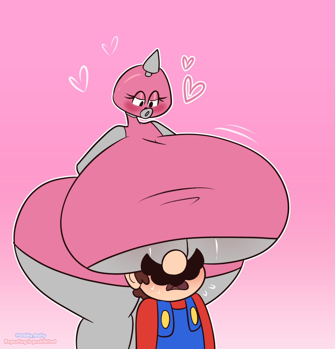 anthro axem_pink big_ass big_breasts mario mario_(series) oddly_bally super_mario_rpg