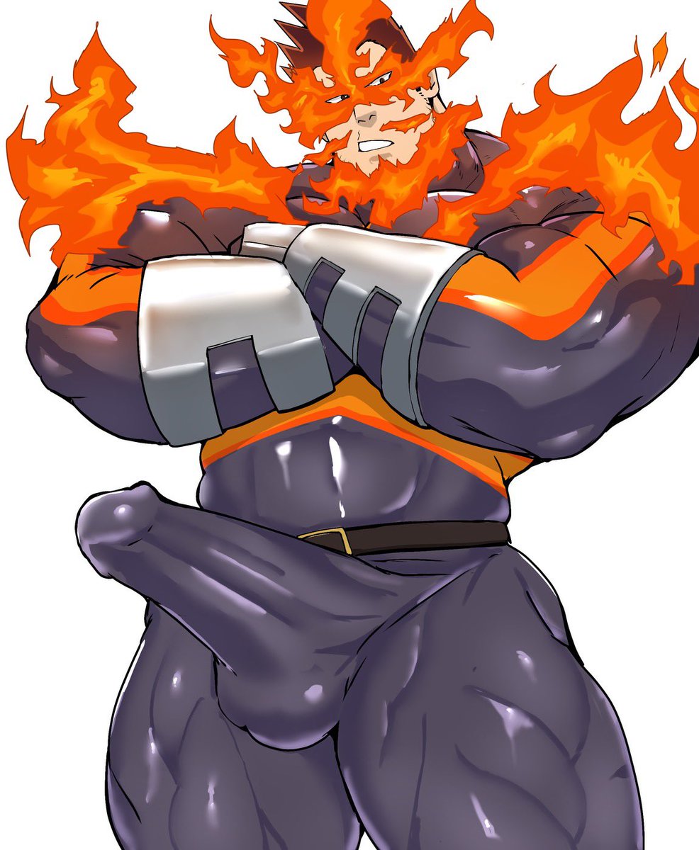 bara, big penis, boku no hero academia, boner, boner in pants, boner under clothes, bulge, cock, crossed arms, daddy, dick, dilf, endeavor (boku no hero academia), endeavor (my hero academia), enji todoroki, erection, erection under clothes, erection under clothing, huge cock, kaeru333938123, male, male only, muscular, muscular male, my hero academia, penis, red hair, solo, solo focus, solo male, thick penis, yaoi