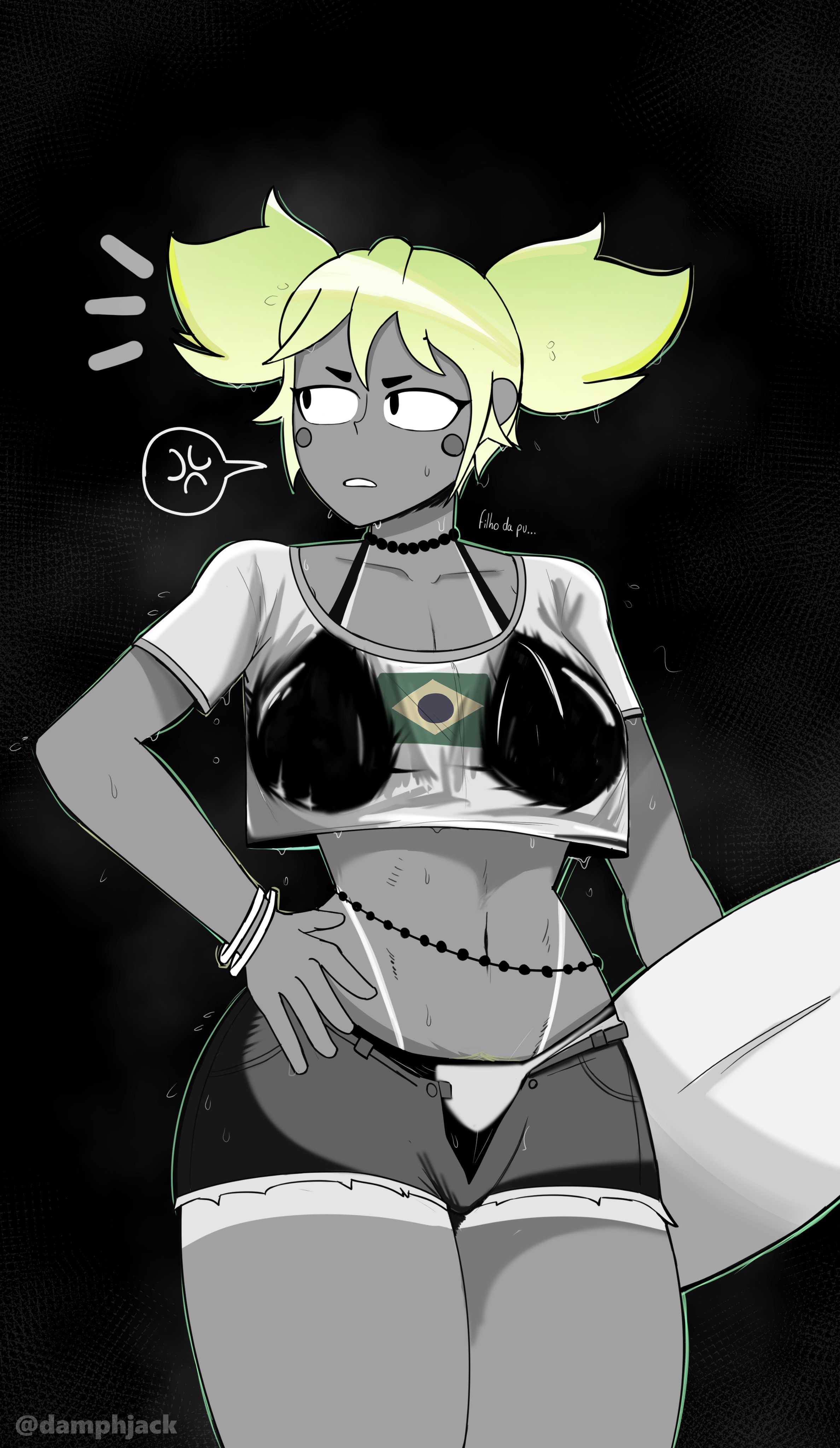 bodysuit, brawl stars, damphjack, female, female only, mandy (brawl stars), ready to fuck, semi nude, sexy pose, tagme