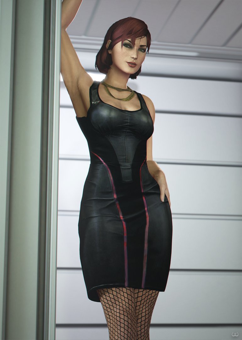 3d busty commander_shepard female female_focus female_only femshep hourglass_figure mass_effect red_hair tagme wide_hips wildynsfw