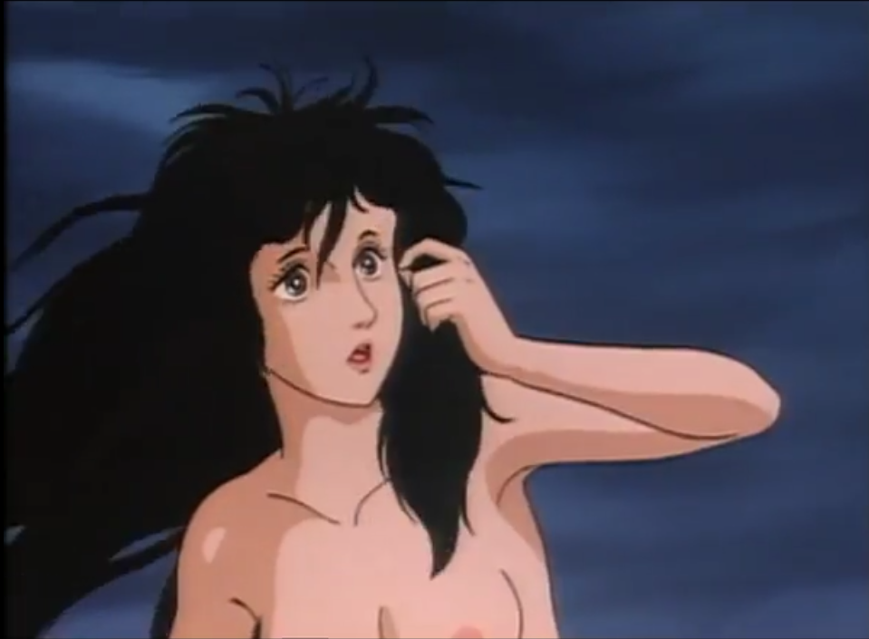 adam_and_eve anime bible black_hair breasts christianity eve nipples nude nude_female open_mouth scared screencap