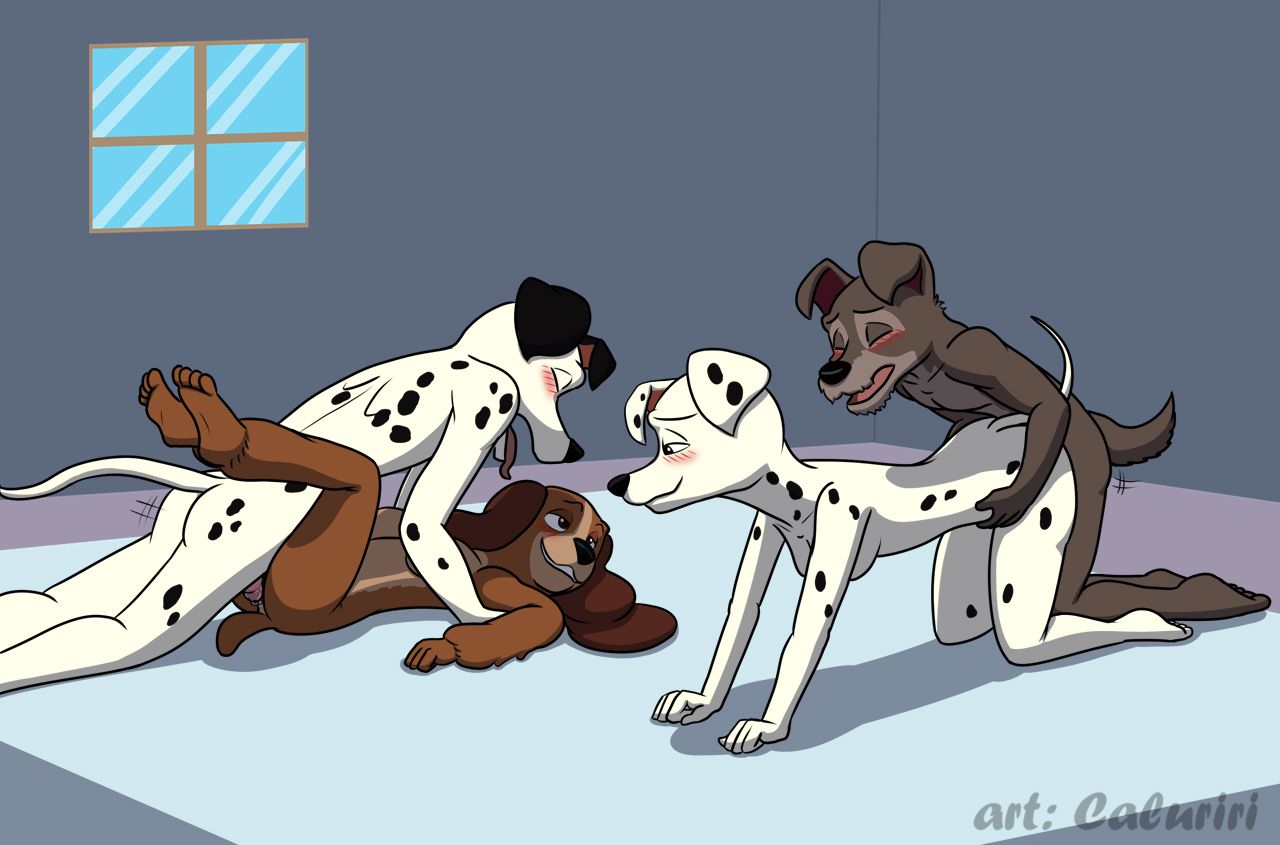 101_dalmatians 4_toes 5_fingers all_fours anthro anthro_on_anthro anthro_penetrated anthro_penetrating anthro_penetrating_anthro anthrofied ass bird_dog black_nose black_spots blush breasts brown_body brown_fur caluriri canid canine canis closed_eyes cocker_spaniel dalmatian disney doggy_style domestic_dog eye_contact feet female female_penetrated fingers from_behind_position from_front_position fur genitals grey_body grey_fur group hindpaw humanoid_hands hunting_dog lady_(lady_and_the_tramp) lady_and_the_tramp looking_at_another lying male male/female male_penetrating male_penetrating_female mammal markings missionary_position mixed_breed nude nude_anthro nude_female nude_male on_back open_mouth parallel_sex partner_swap paws penetration penile penile_penetration penis penis_in_pussy perdita pongo pussy sex signature smile spaniel spots spotted_body spotted_fur story story_in_description swingers tail toes tongue tongue_out tramp_(lady_and_the_tramp) vaginal_penetration vaginal_penetration white_body white_fur