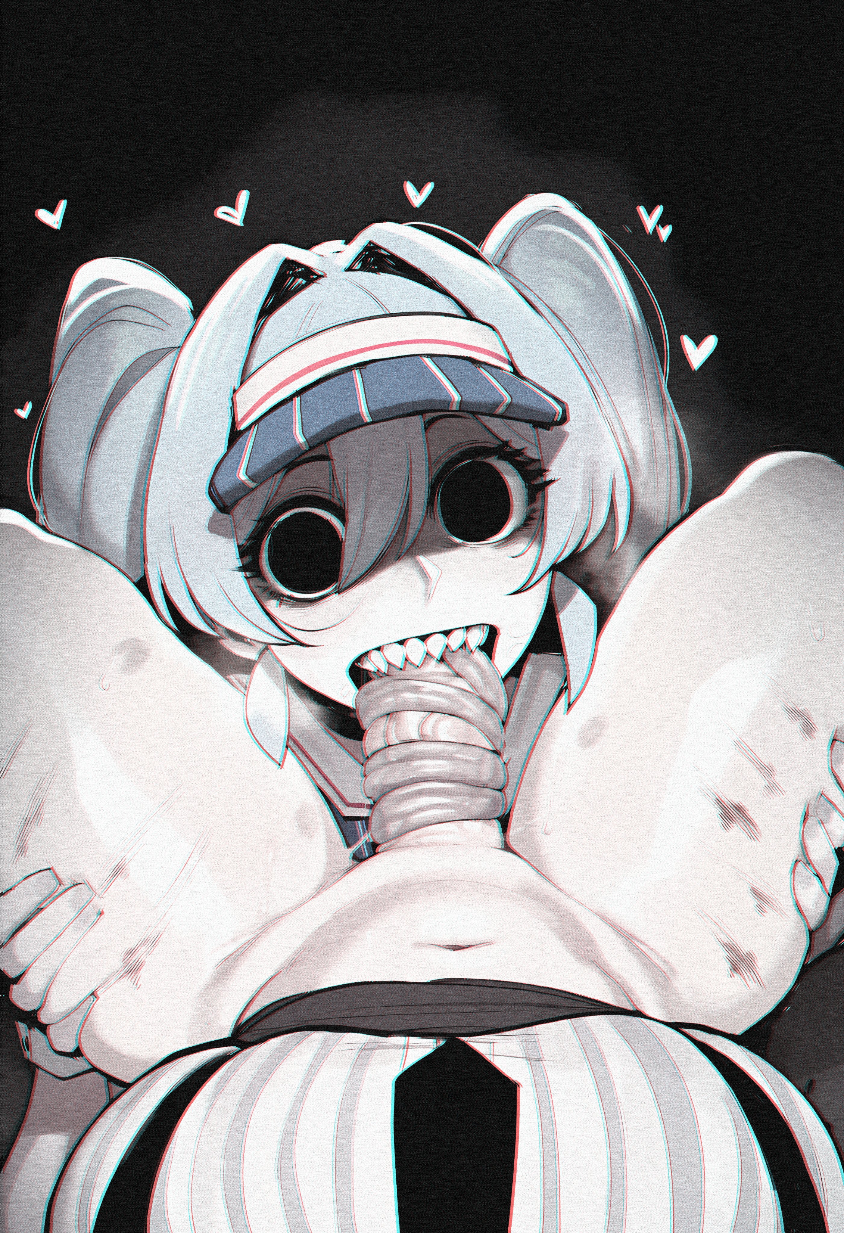1futa, 1girl1futa, 1girls, 2girls, ai, ai art, ai generated, anaglyph, belly, belly button, big penis, biting penis, black and grey, black and white, black background, black eyes, blowjob, blowjob only, blowjob pov, blue hair, bottomless, bottomless futa, breasts, breath, breath cloud, breathing, breathing heavily, cap, clothed, clothed female, clothed female nude futa, cock, cock on face, cock worship, creepy, creepy atmosphere, creepy eyes, creepy face, creepy smile, curvaceous, curvaceous body, curvaceous female, curvaceous figure, curves, curvy, curvy body, curvy female, curvy figure, curvy hips, deep blowjob, deep throat, deepthroat, deepthroat no hands, dick, dick on face, dickgirl, dickgirl/female, empty eyes, enormous cock, enormous penis, erect cock, erect penis, erection, eyebrows, eyelashes, fellatio, female, female focus, female pov, film grain, foreskin, futa on female, futa with female, futanari, genlation, gigantic cock, gigantic penis, grabbing, grabbing another's thighs, grabbing from front, grabbing legs, grabbing thighs, greyscale, hair, hair between eyes, hair ornament, hatsune miku, heart, heart symbol, hearts around head, horror, huge cock, kasane teto, kneeling, large penis, licking, licking penis, light skin, light-skinned female, light-skinned futa, light-skinned futanari, long hair, long tongue, looking at viewer, markings, medium breasts, mesmerizer (vocaloid), mesmerizer miku, mesmerizer teto, monochrome, multiple girls, navel, necklace, on knees, open legs, open mouth, oral, pale skin, pale-skinned female, pale-skinned futa, pale-skinned futanari, penis, penis in front of face, penis lick, penis on cheek, penis out, pov, pov blowjob, pov crotch, pov eye contact, pov oral, saliva, saliva on penis, saliva on tongue, saliva string, scary, scary eyes, scary face, scary mouth, sharp teeth, simple background, steam, steaming, steaming body, steamy, steamy breath, striped, striped clothes, striped clothing, striped shirt, sweat, sweatdrop, sweaty, sweaty body, teeth, teeth showing, thick, thick hips, thick legs, thick penis, thigh highs, tie, tight throat, tongue, tongue around penis, tongue out, tongue wrap, tonguejob, topwear only, twintails, uncensored, upper body, upper body focus, upper teeth, veiny penis, visible breath, visor cap, vocaloid