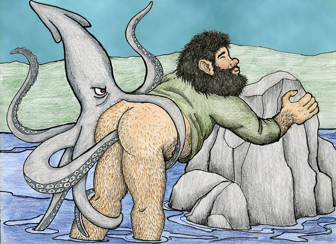 1animal ambiguous_gender anal artist_request ass beard bending_forward black_hair blush bottomless bottomless_male cephalopod closed_eyes fat fat_man giant giant_squid green_clothing hagrid hair hairy hairy_arms hairy_ass hairy_legs happy harry_potter human interspecies lake light-skinned_male light_skin male male_focus male_only medium_hair outdoors red_eyes rock sex shirt shirt_up smile squid standing tentacle tentacle_on_male tentacle_sex water zoophilia