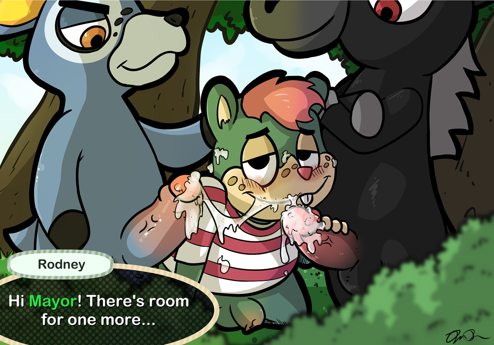 animal_crossing anthro balls bam_(animal_crossing) cervine deer equine group group_sex hamster horse inviting kaisertaylorproducts looking_at_viewer male male_only mammal nintendo oral penis rodent rodney_(animal_crossing) roscoe_(animal_crossing) sex threesome video_games yaoi