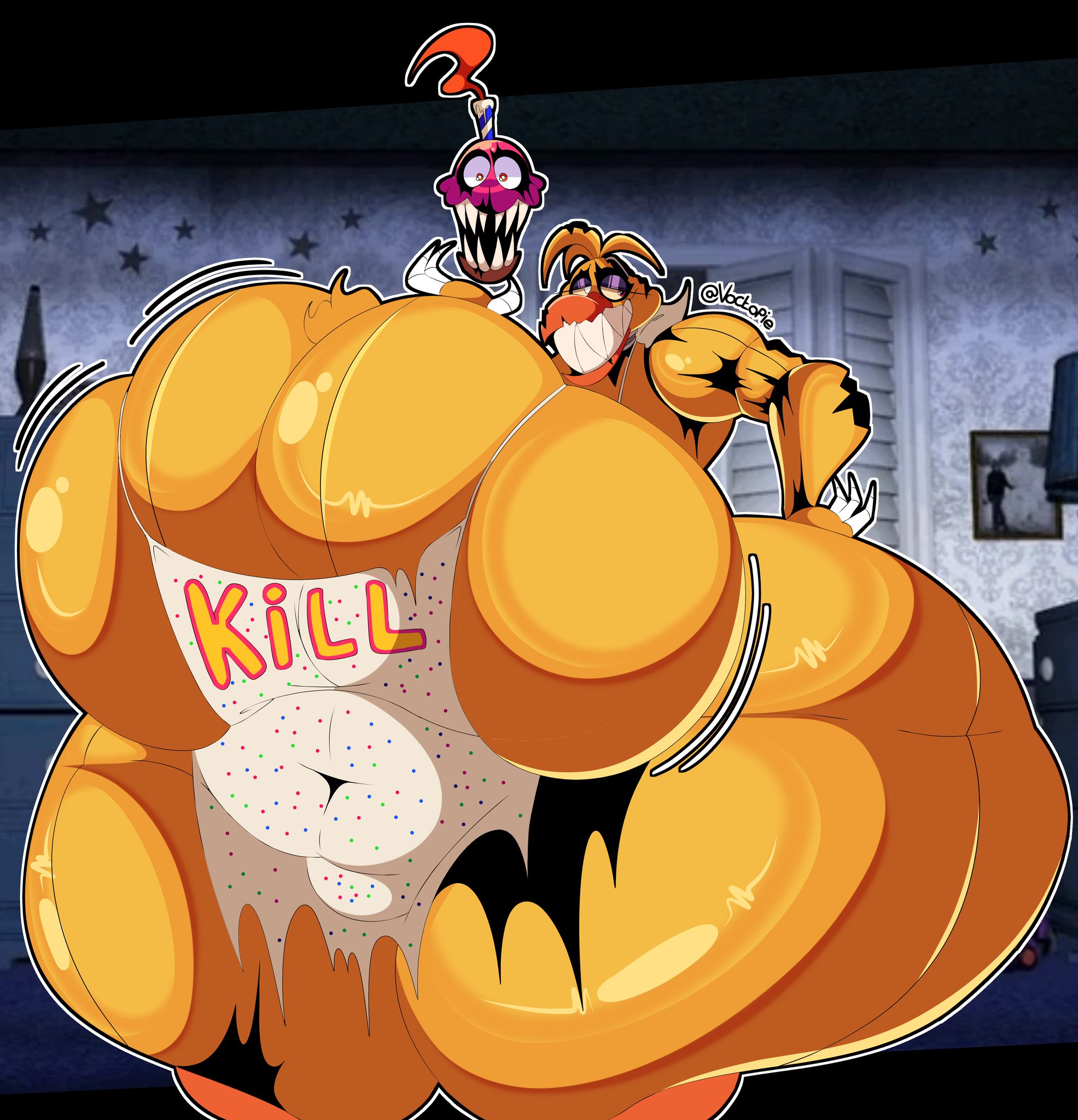 1girls, big ass, big breasts, big thighs, chica (fnaf), chicken, chicken girl, chubby, chubby belly, chubby female, chubby girl, chubby woman, clawed fingers, claws, curvaceous, curvaceous ass, curvaceous body, curvaceous female, curvaceous figure, curvaceous hips, curvaceous thighs, curves, curvy, curvy body, curvy female, curvy figure, curvy hips, dumptruck ass, dumptruck booty, dumptruck butt, fat, fat ass, fat female, female, female focus, female only, five nights at freddy's, five nights at freddy's 4, fnaf, fnaf 4, fnaf4 house, furry, furry ass, furry breasts, furry female, furry only, giant ass, giant breasts, giant thighs, gigantic ass, gigantic breasts, gigantic thighs, huge ass, huge breasts, huge thighs, hyper, hyper ass, hyper breasts, hyper thighs, large ass, large breasts, large thighs, massive ass, massive breasts, massive thighs, nightmare chica, nightmare chica (fnaf), phat ass, sharp claws, sharp fingernails, sharp teeth, solo, solo female, solo focus, voctopie, voluptuous, voluptuous body, voluptuous female, yellow body, yellow fur, yellow hair, yellow sclera