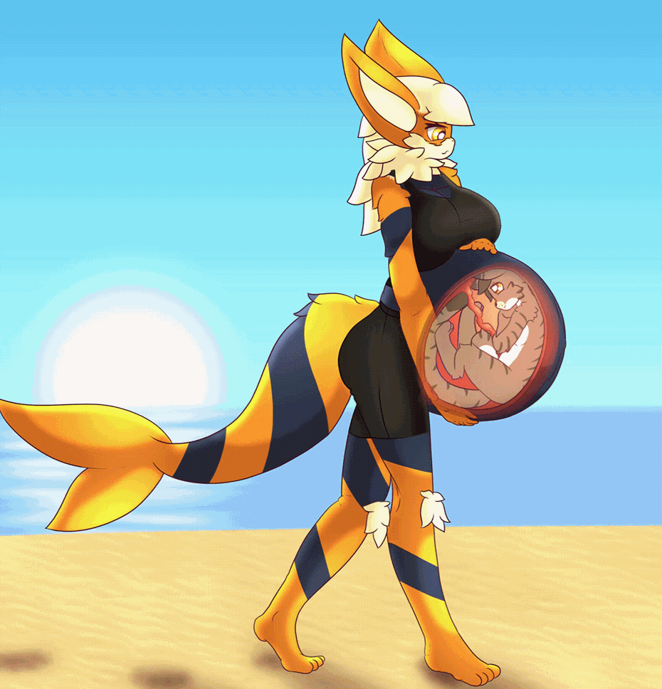 animated, anthro, arc vap, arcanine, arcanine vaporeon, backis, cord, duo, eeveelution, felid, feline, female, generation 1 pokemon, hybrid, internal, male, mammal, mature female, mommy kink, nintendo, pokemon, pokemon (species), pregnant, pregnant female, pussy, thick thighs, umbilical cord, unbirthing, uterus, vaginal penetration, vaporeon, vextrix, vore