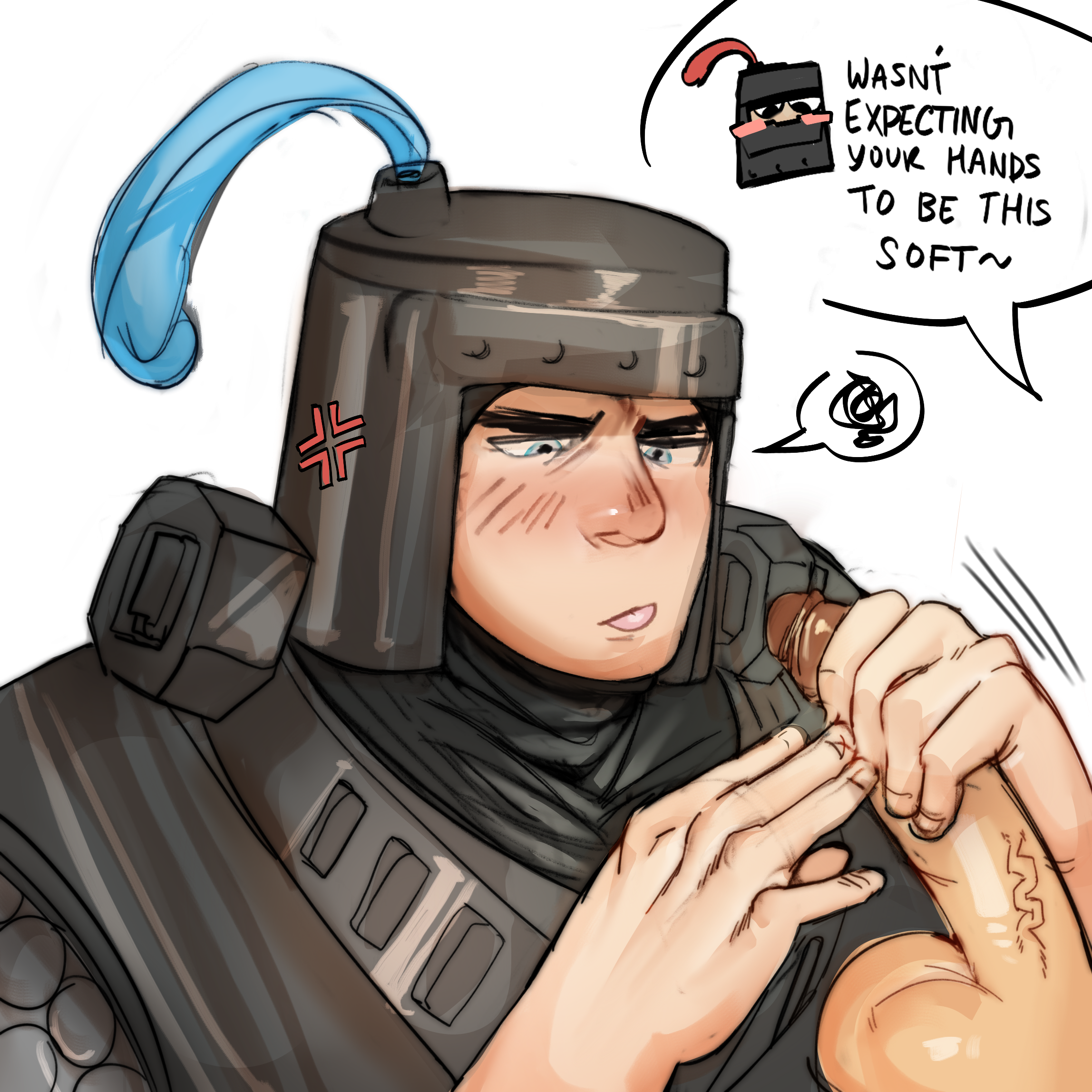 clash (series), clash royale, dark prince (clash royale), gay, handjob, jerking, male, male only, mega knight (clash royale), pelvispresly, sticking out tongue, supercell, yaoi