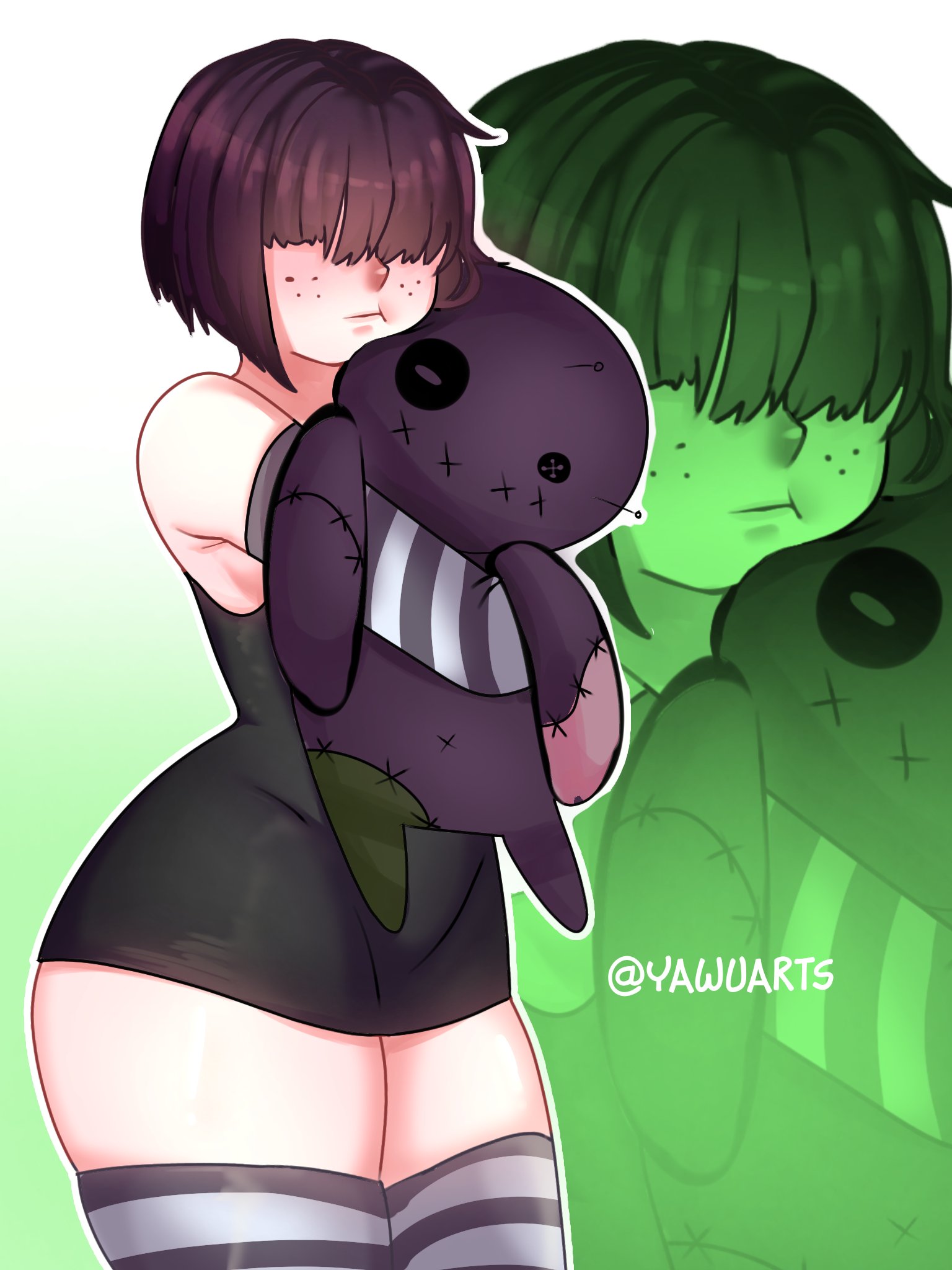 ass, big ass, big breasts, big butt, big thighs, big titties, black hair, breasts, curvaceous, curvaceous female, curvaceous figure, curvy, curvy figure, curvy hips, female, female focus, female only, goth, goth girl, hair over eyes, lucy loud, nickelodeon, short hair, the loud house, thigh highs, yawuarts