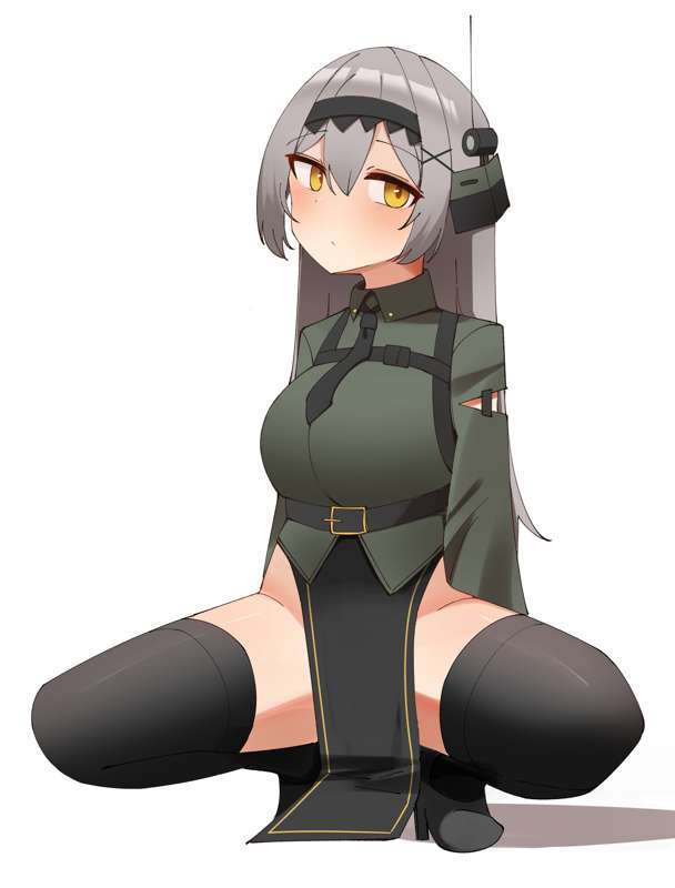 grey hair, reta, t-80u, war thunder, yellow eyes