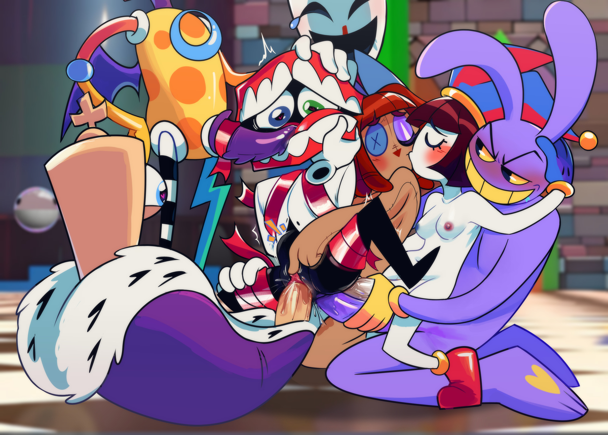 1ambiguous, 1futa, 2girls, 3boys, ambiguous gender, belly bulge, blowjob, blush, bondage, bubble (the amazing digital circus), caine (the amazing digital circus), clitoris, cuntboy, dick in pussy, dickgirl, dubious consent, fully naked, futanari, gangbang, gangle (the amazing digital circus), gay sex, gloves, holding penis, jax (the amazing digital circus), kinger (the amazing digital circus), kissing, lesbian kiss, orgy, overstimulation, penetration, pomni (the amazing digital circus), pussy, ragatha (the amazing digital circus), revenge sex, ribbon bondage, riding, rubbing pussy, shaking, smiling, strap-on, the amazing digital circus, wet pussy, zooble (the amazing digital circus)