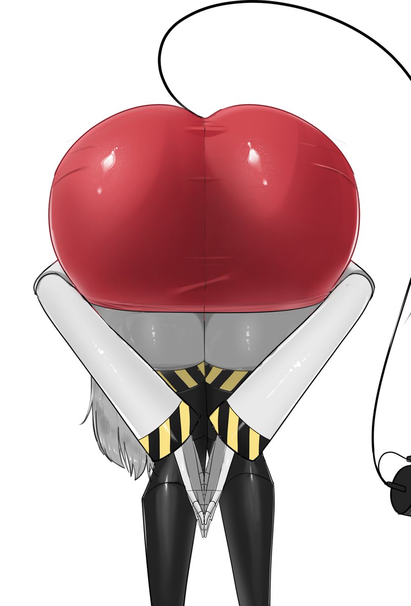 1girls, ass, ass focus, bending over, big ass, butt, butt focus, dress, female, female focus, female only, first1.01, grey hair, murder drones, praise da booty (meme), prom dress, red dress, robot, robot girl, robot humanoid, solo, solo female, solo focus, tail, thick thighs, thighs, v (murder drones), white background