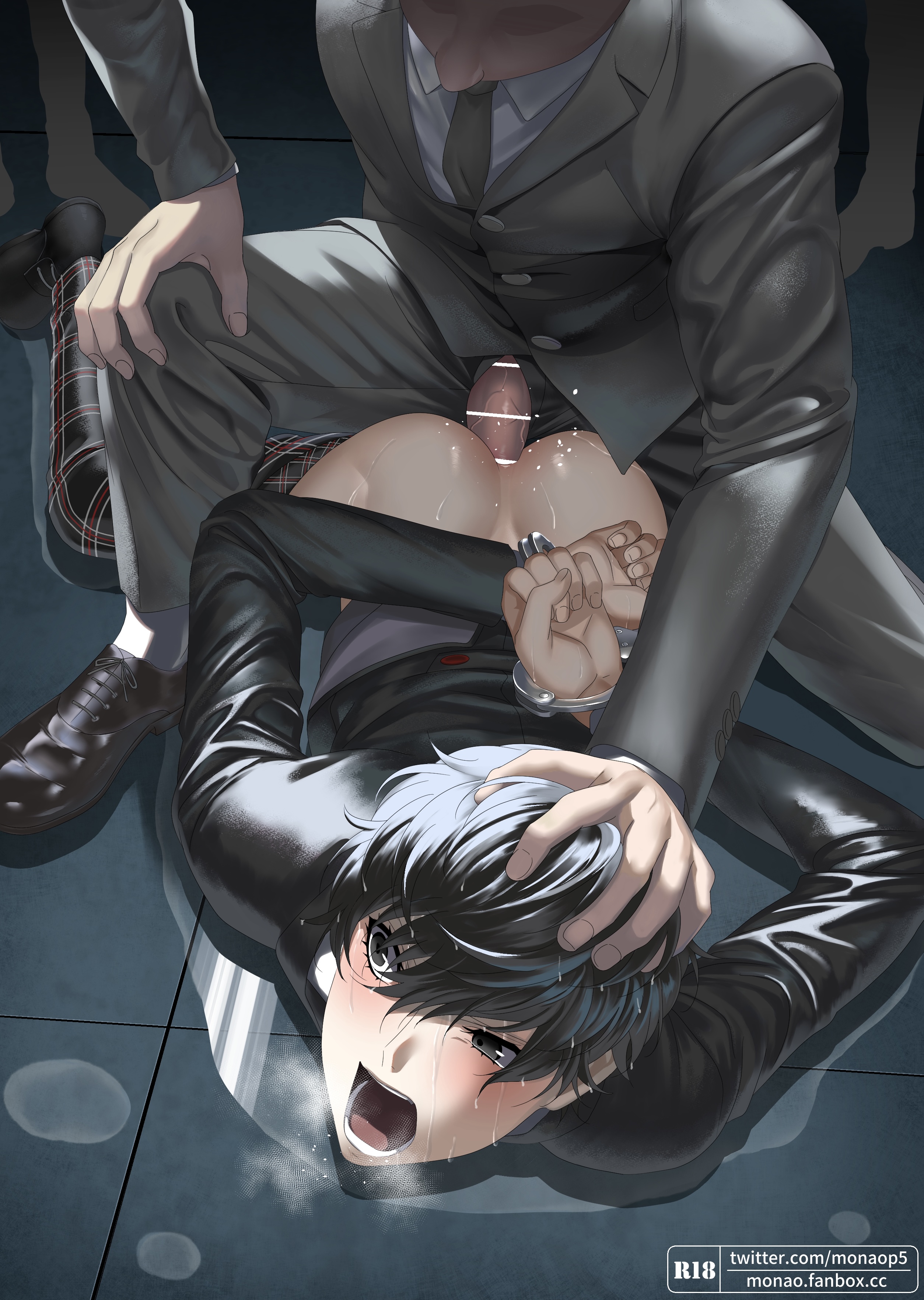 akira kurusu, gay, gay anal, gay rape, gay sex, joker (persona), male, male only, male rape victim, male/male, monaop5, persona 5, rape, ren amamiya, yaoi