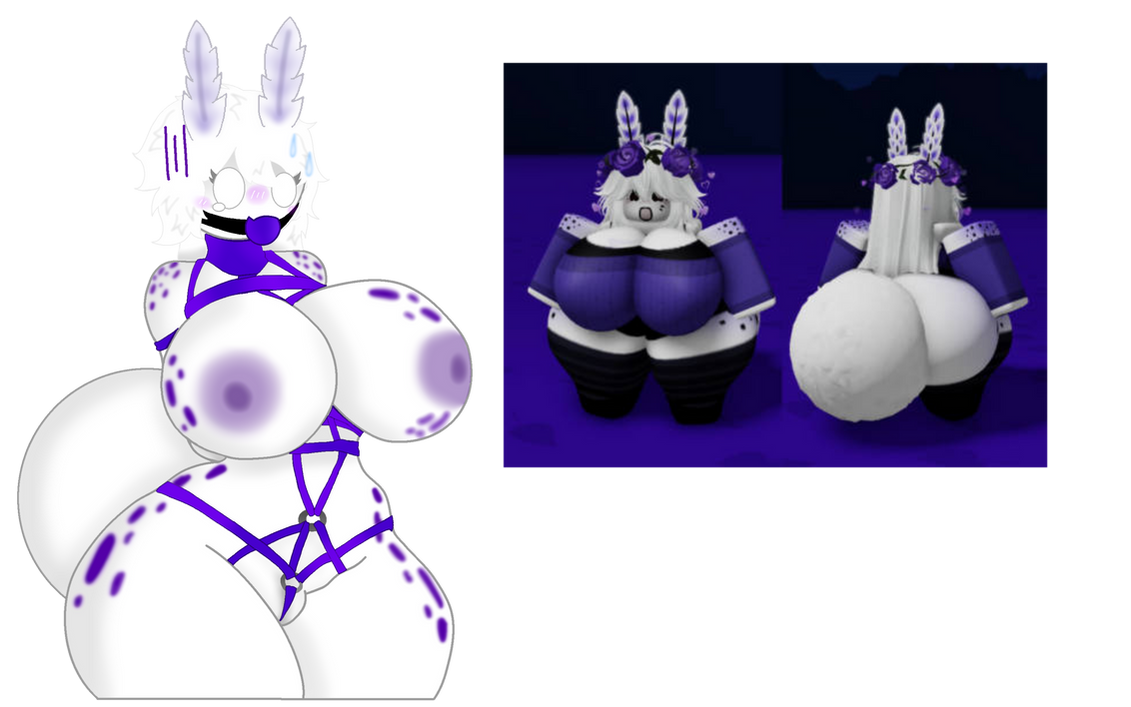1despacito9, 1girls, bondage, bondage harness, bunny, deep sea bunny (pressure), deep-sea bunny (pressure), pressure (roblox), reference image, roblox, roblox game, robloxian, sea bunny, surprised, surprised expression, tagme