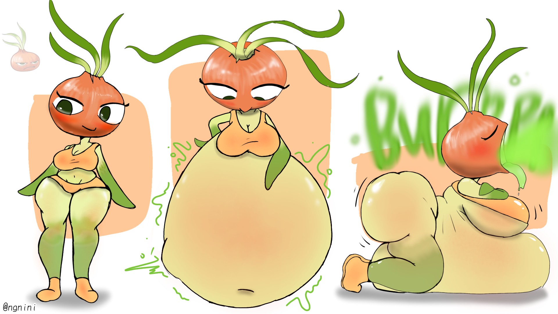 anthro, anthrofied, ass, ass expansion, belly, belly bulge, breast expansion, breasts, burping, digested, digested prey, digestion, digestion noises, female, female pred, flora fauna, hyper, ngnini, plant, plant girl, plant humanoid, plantie, plants vs zombies, plants vs. zombies, popcap games, pred, struggling, struggling prey, stunion (pvz), unwilling, unwilling prey, unwilling vore, vore, vore belly