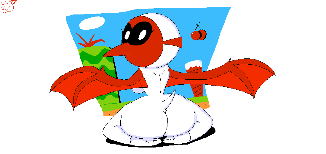 1girls 2024 2_toes 3_fingers avian avian_humanoid bat_wings big_ass big_breasts black_sclera cherries cherry cute female fruit js_paint looking_at_viewer looking_back mario_(series) mask mr._y0-y0! ms_paint nintendo non-human pointy_nose red_mask self_upload shortstack sideboob super_mario_bros._2 tagme transparent_background tweeter white_body white_pupils white_skin wings yume_kōjō:_doki_doki_panic