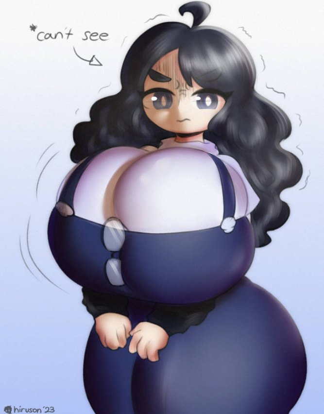 ass_bigger_than_head big_breasts cecilia_(hiruson) hiruson tits_bigger_than_head