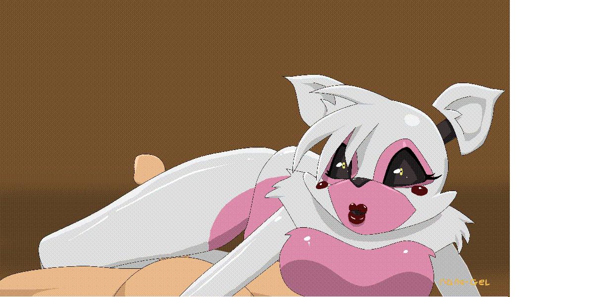 2015, animated, breasts, erection, female, five nights at freddy's, five nights at freddy's 2, human, interspecies, leg hold, legjob, looking at viewer, loop, machine, male, male pov, mangle (fnaf), mechanical, nana gel, open mouth, penis, pov, robot, sex, shiny, straight