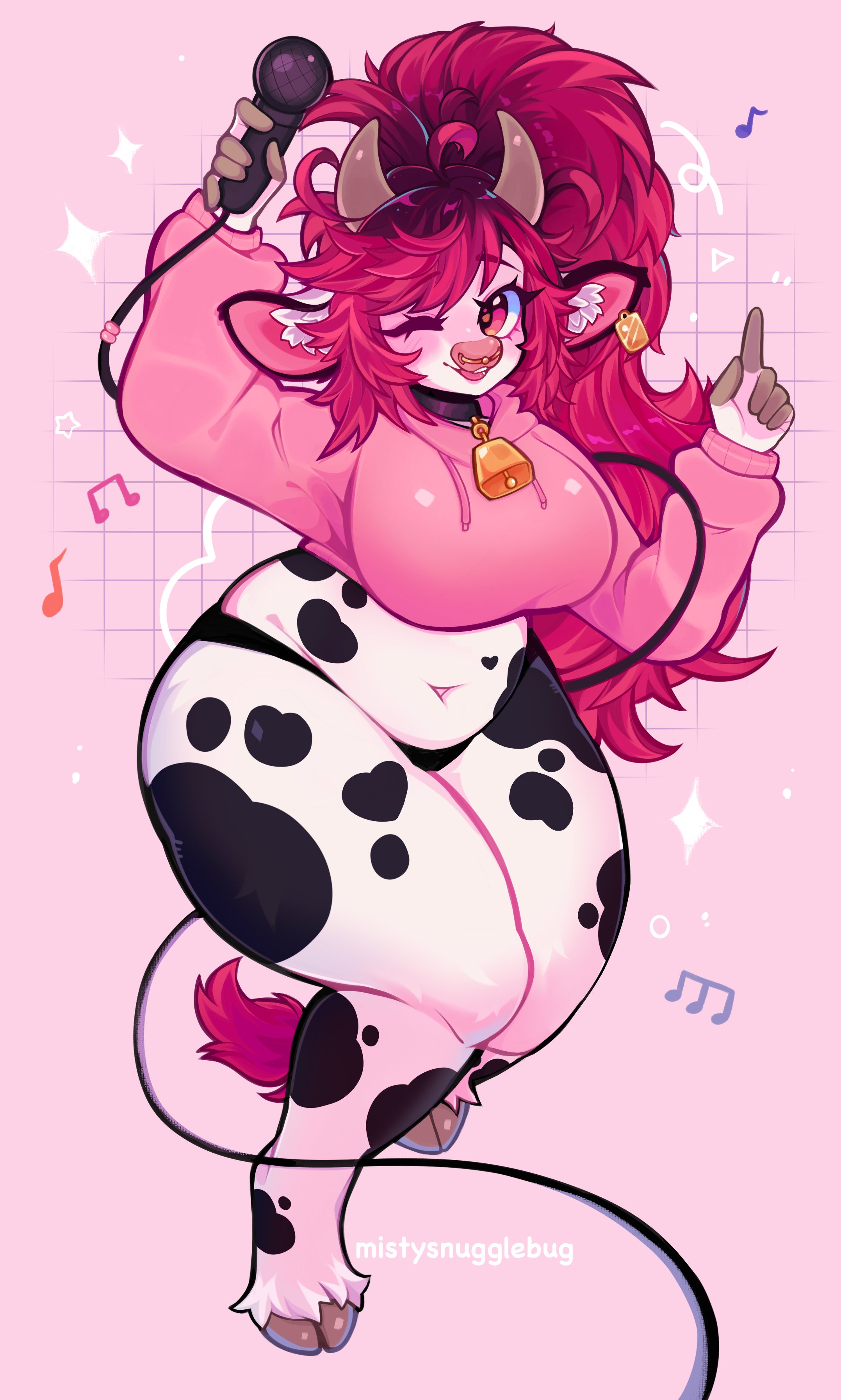 1girls, anthro, chubby, chubby female, cow girl, female, midriff, mistysnugglebug