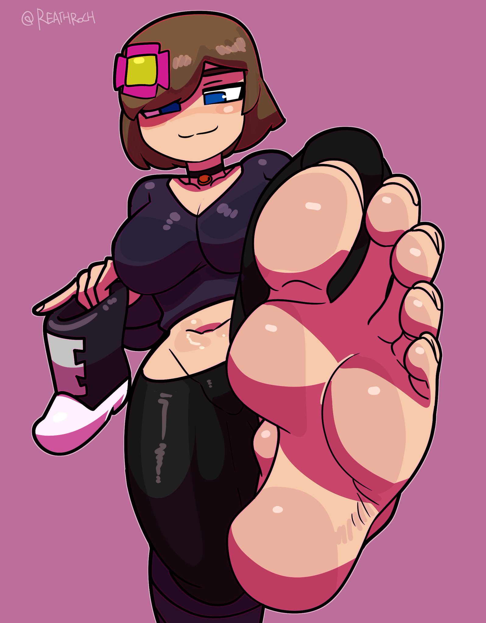 barefoot, clothed, clothing, feet, feet focus, female, femdom, foot fetish, foot focus, jenny belle (slipperyt), minecraft, reathroch