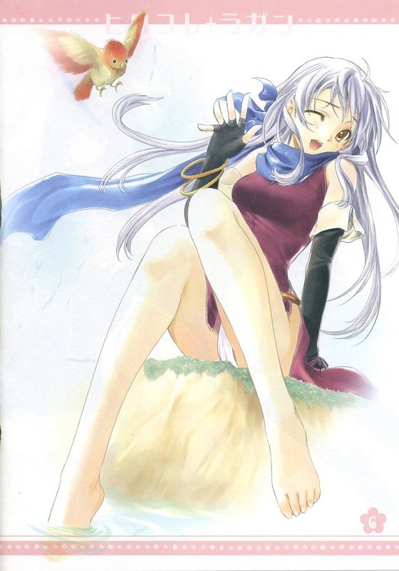 blush elbow_gloves fire_emblem fire_emblem:_radiant_dawn gloves long_hair masaharu micaiah_(fire_emblem) panties underwear yune_(fire_emblem)