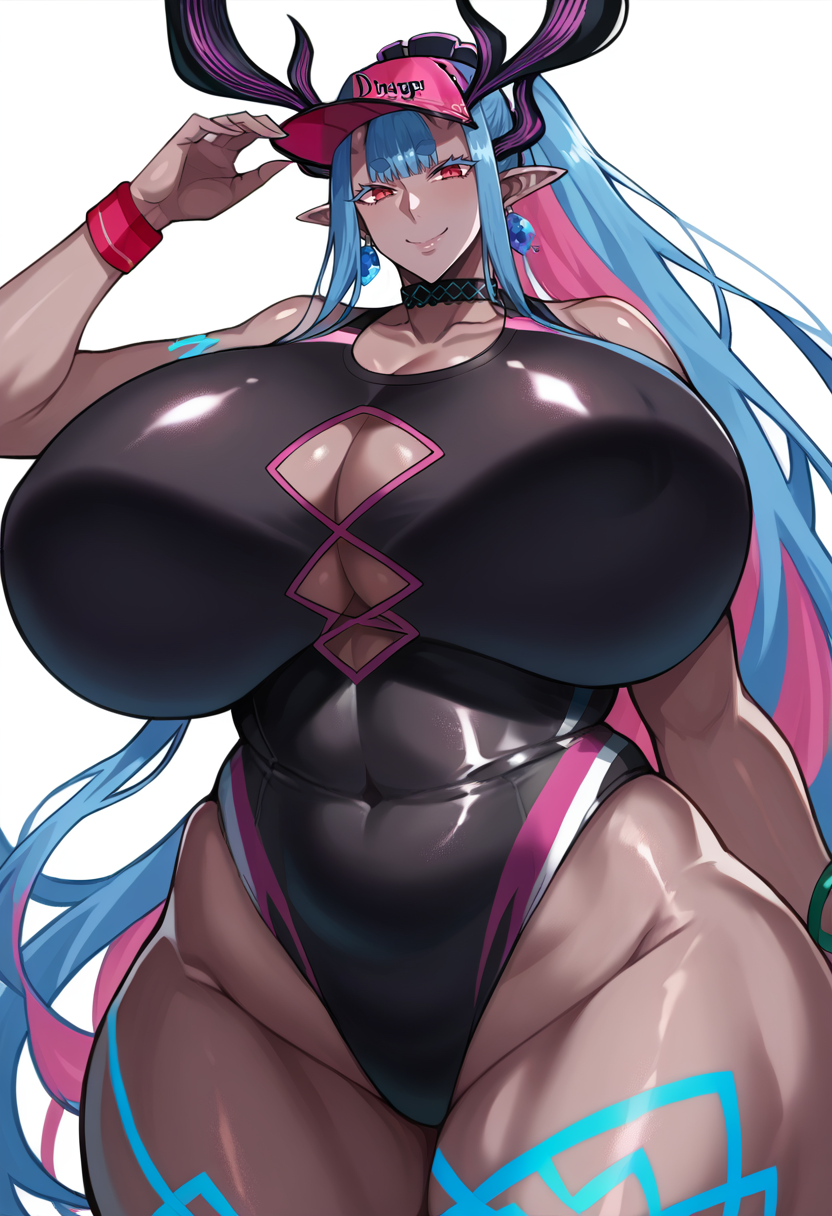 ai_generated big_breasts dark-skinned_female dark_skin fate/grand_order fate_(series) female huge_breasts ibuki_douji_(fate) large_breasts solo type-moon