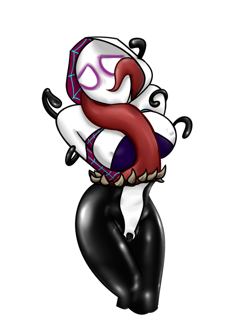 1girls big_breasts female female_prey gwen_stacy gwenom marvel marvel_comics rubberlink spider-gwen spider-man:_into_the_spider-verse spider-man_(series) superhero superhero_costume superheroine symbiote transparent_background venom_(marvel) vore