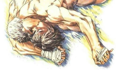 1boy 1boy1girl 1girl berserk big_muscles black_hair bottomless canon_couple canonical_scene canonical_sex casca closed_eyes couple cute dark-skinned_female dark_skin guts_(berserk) interracial kissing light-skinned_male light_skin love loving lowres making_love muscular_female muscular_male official_art orgasm romantic_couple sex short_hair size_difference wholesome