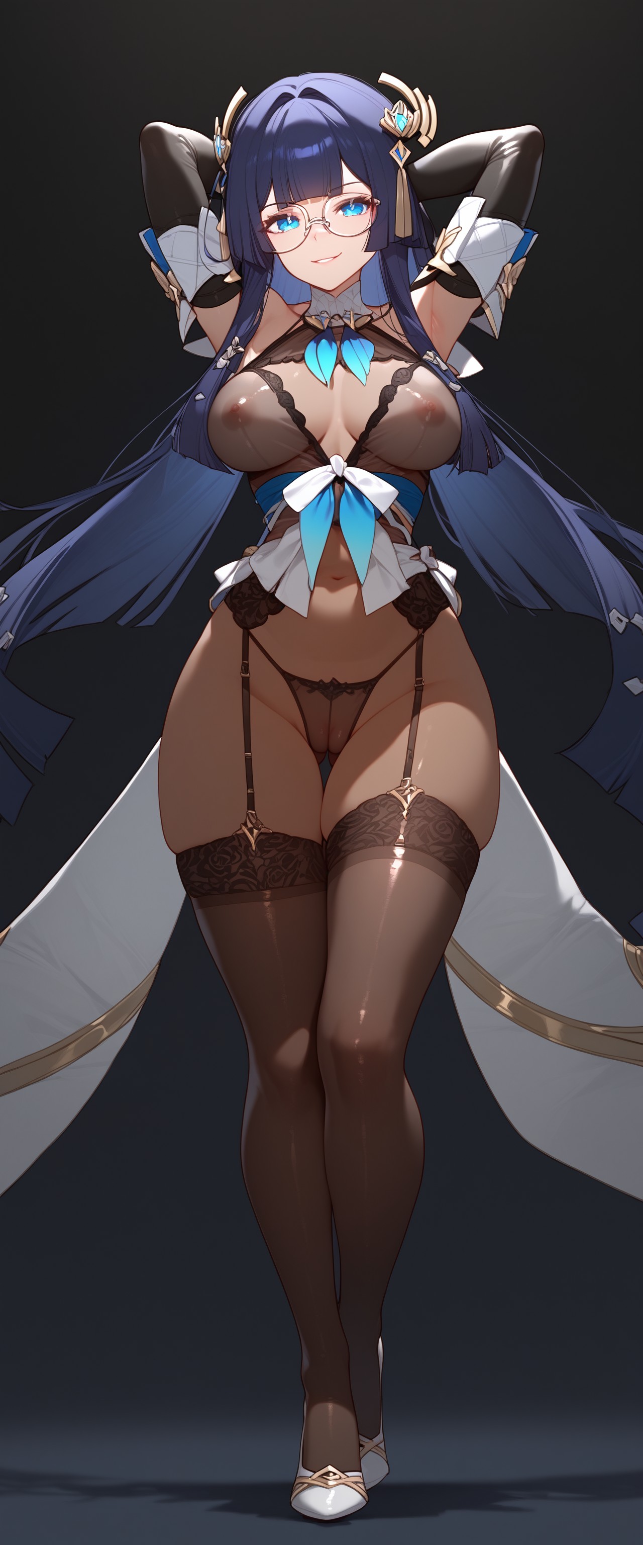1girls, ai generated, female, honkai (series), honkai: star rail, lingerie, pela (honkai: star rail), thighs, young