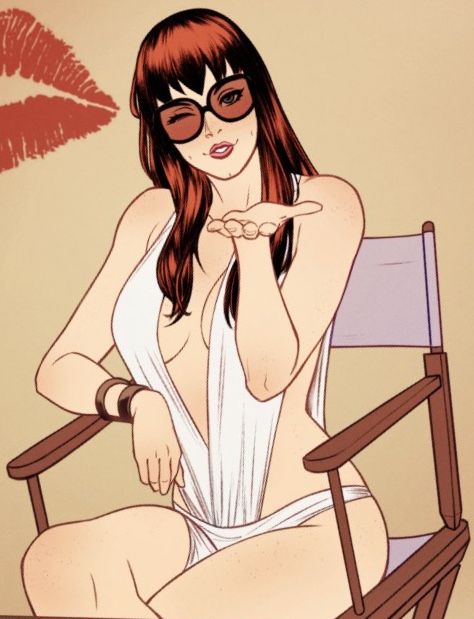 blowing_kiss lewd marvel marvel_comics mary_jane_watson modeling sexy showing_off spider-man_(series) tagme