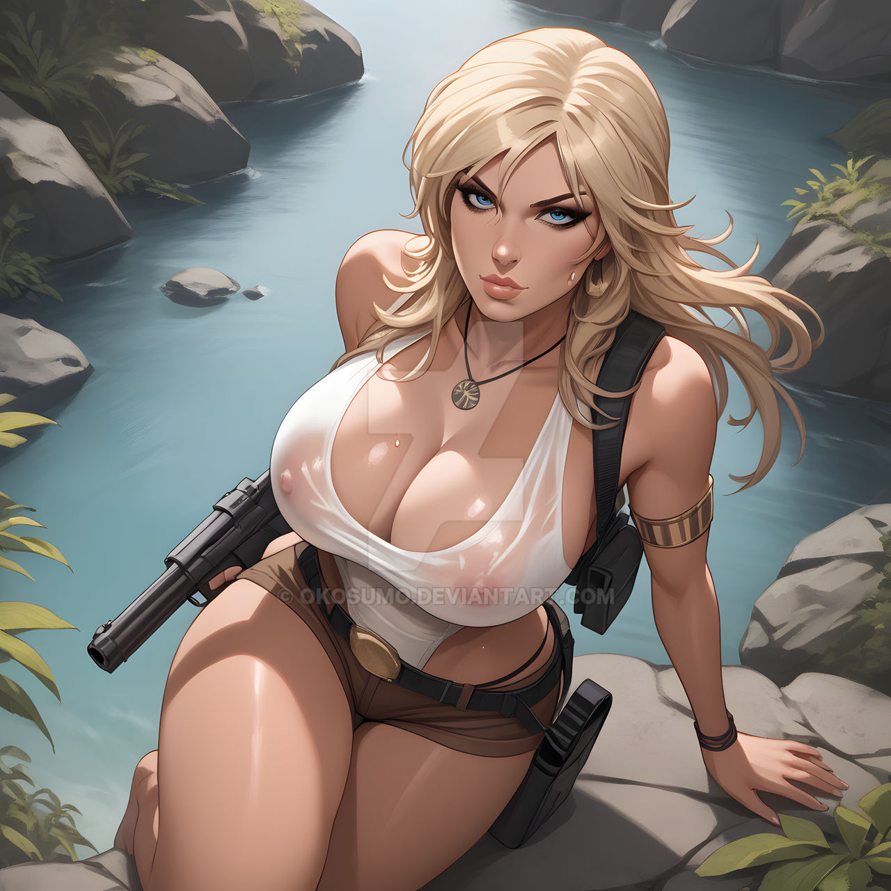 1girls ai_generated areola areolae blonde_female blonde_hair blonde_hair_female blue_eyes breast breasts breasts_out cleavage curvaceous curvaceous_body curves curvy curvy_body curvy_female curvy_figure curvy_milf deviantart exposed exposed_breast exposed_breasts exposed_nipple exposed_nipples female female_only hourglass_figure inner_sideboob lara_croft lara_croft_(cosplay) light-skinned_female light_skin milf nipple nipples nipples_visible_through_clothing okosumo sheena sheena_queen_of_the_jungle sideboob solo solo_female tomb_raider transparent_clothing voluptuous voluptuous_female watermark