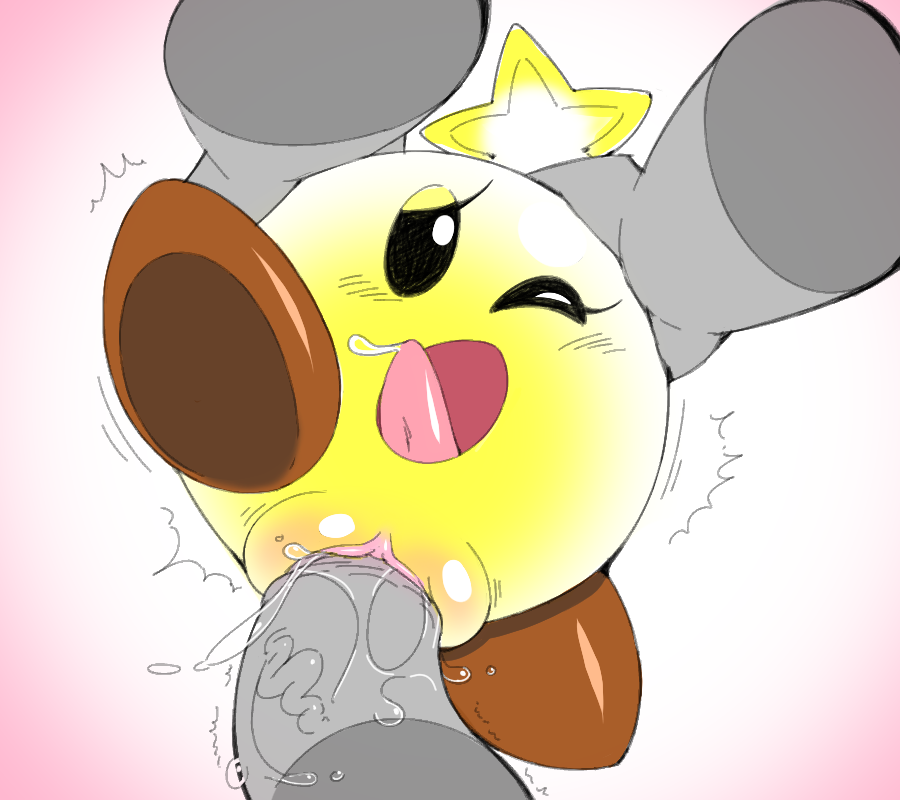 disembodied hand, disembodied penis, exed eyes, female, male, mario (series), mario and luigi (series), nintendo, one eye closed, penetration, penis, plump labia, pussy, pussy juice, sex, starlow, straight, tongue, tongue out, vaginal penetration, video games, waddling head