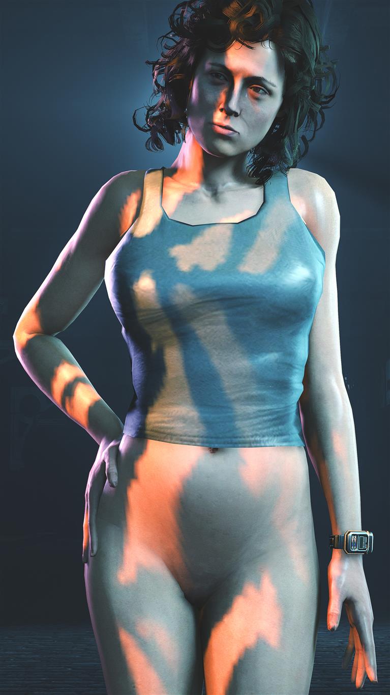 1girls 3d alien:_isolation alien_(franchise) bottomless ellen_ripley female female_only no_panties sfmporn_(artist) solo source_filmmaker