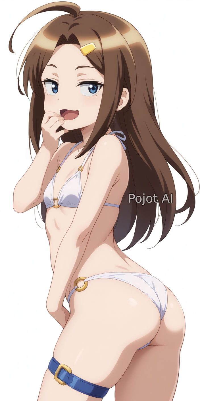 ai_generated ass ass_grab big_ass brown_hair enormous_ass long_hair medium_breasts niijima_takae pojot_ai shiraishi_marika teenager tsuma_shougakusei_ni_naru underwear