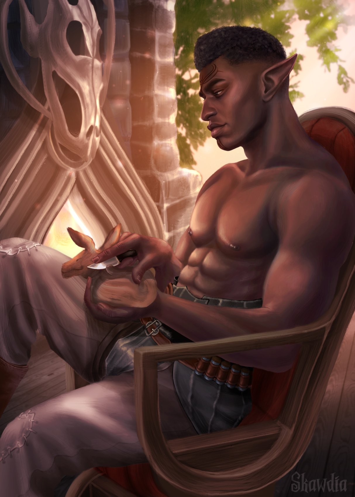 abs dark_skinned_male davrin dragon_age dragon_age_the_veilguard elf elf_ears male_only skawdia