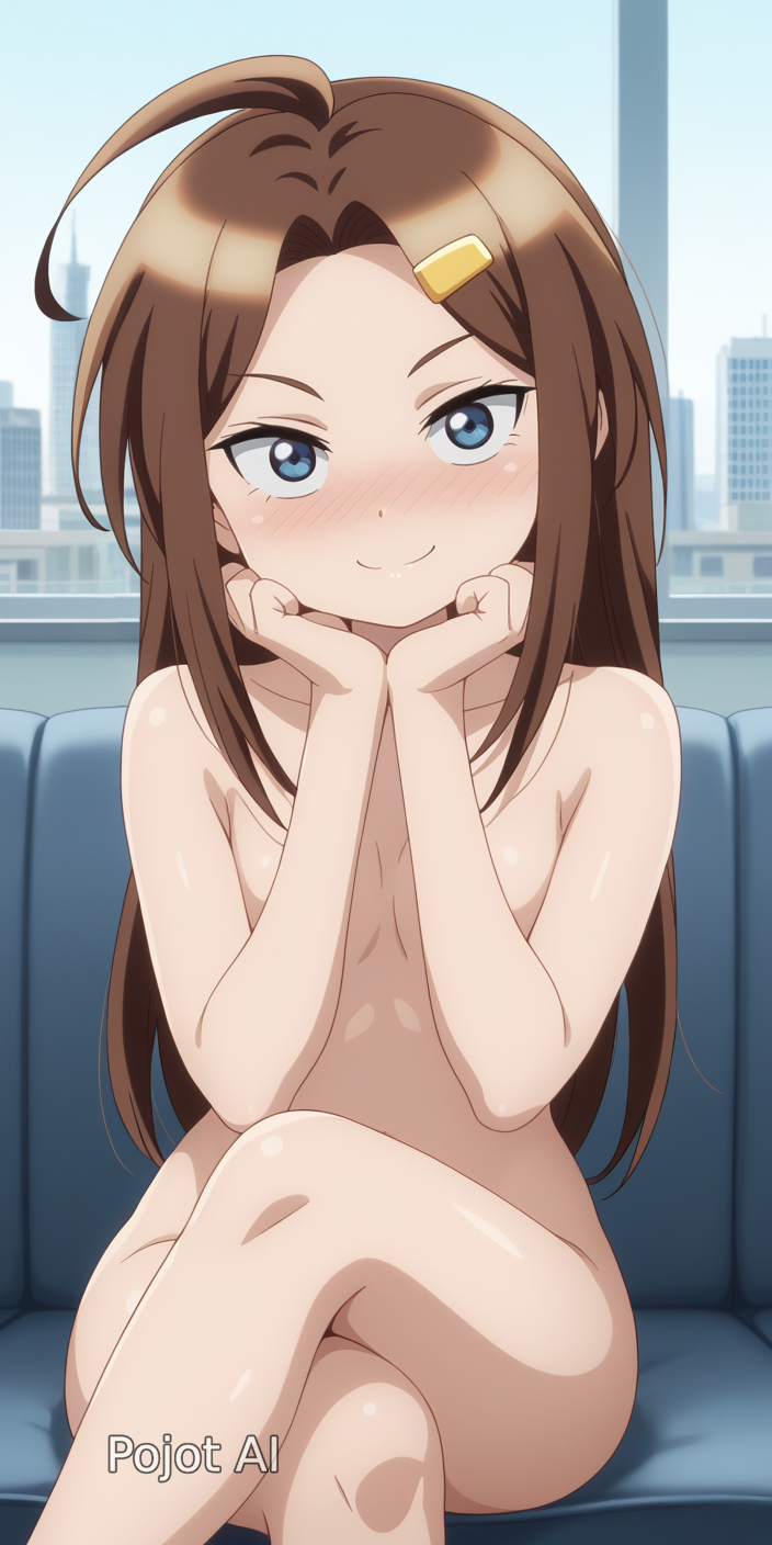 ai_generated ass ass_grab big_ass brown_hair enormous_ass long_hair medium_breasts niijima_takae pojot_ai shiraishi_marika teenager tsuma_shougakusei_ni_naru underwear