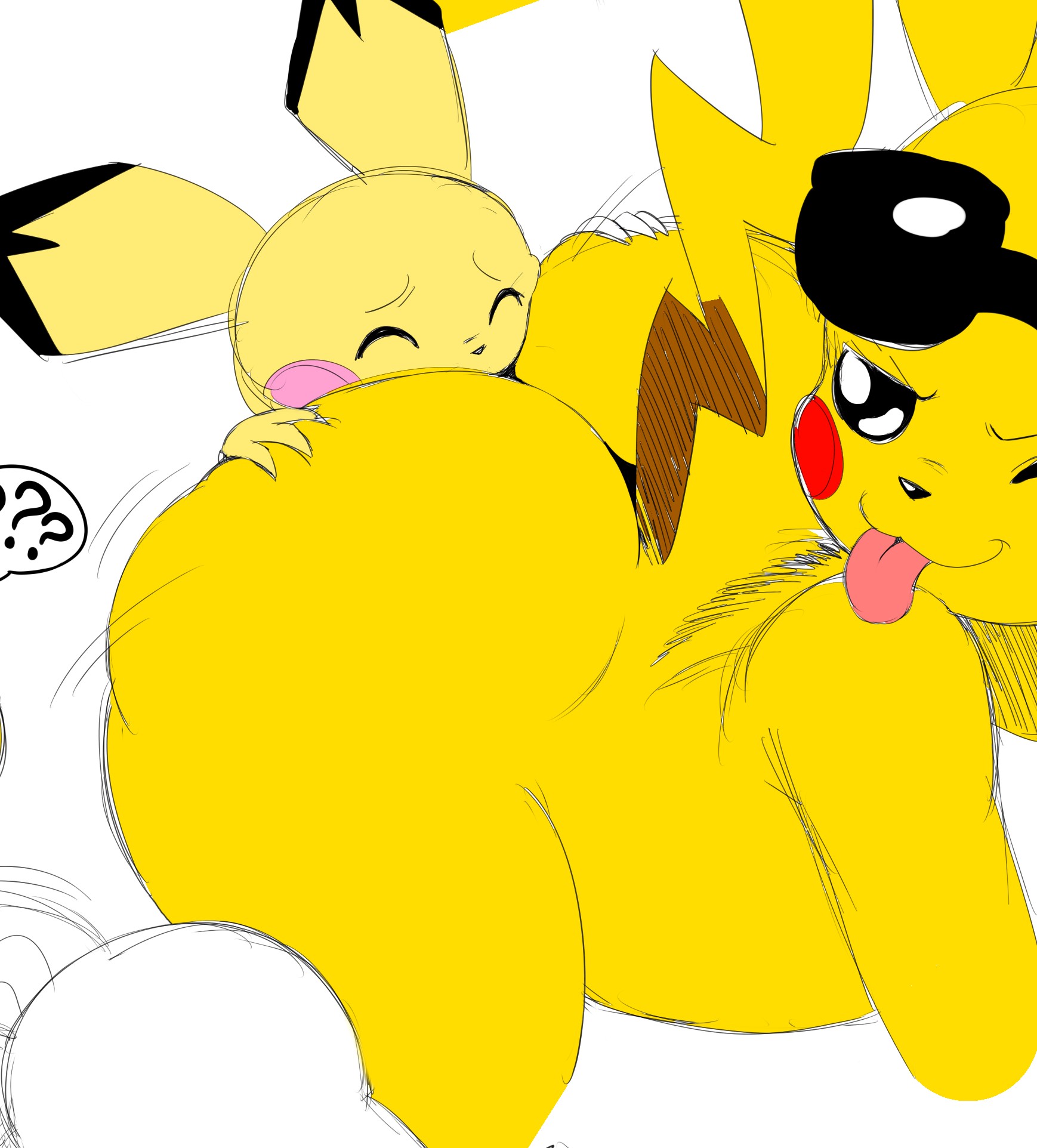big ass, big booty pikachu, face in ass, furry, gay, huge ass, male, pichu, pikachu, pokémon (species), pokemon, pokemon (species), rimming, sssonic2, yaoi