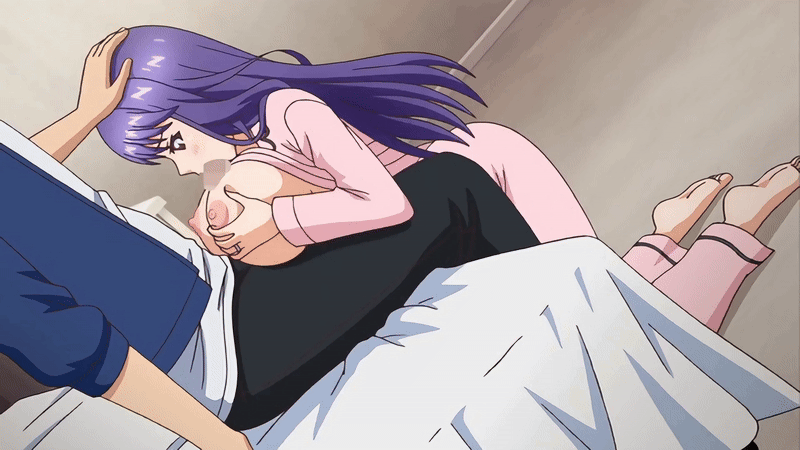 1boy, 1girls, 2025, 2d, 2d animation, animated, areolae, barefoot, bed, bed sheet, bedding, bedroom, bedroom setting, between breasts, between legs, big breasts, black pants, blush, blush stickers, breast grab, breast press, breast squeeze, breast squish, breasts, breasts out, breasts out of clothes, breasts squeezed together, brother and sister, busty, censored, censored penis, cheating, cheating wife, clothed, clothed male, clothes, clothes lift, clothing, collarbone, erect nipples, erection, eyebrows visible through hair, feet, fellatio, female, female focus, femsub, from above, from side, furrowed eyebrows, groping, groping own breast, hand on another's head, hands on breasts, hands on own breasts, hard nipples, high resolution, highres, incest, indoors, jewelry, kneeling, kneeling oral position, large breasts, large filesize, licking, licking penis, light skin, light-skinned female, long hair, long sleeves, looking down, male, mama katsu midareru mama-tachi no himitsu, mature female, medium penis, mosaic censoring, netorare, nipples, no bra, no sound, ntr, nur, older sister younger brother, on knees, open clothes, open mouth, open shirt, oral, oral sex, paizufella, paizuri, paizuri fellatio, paizuri lead by female, pajama pants, pajama shirt, pajamas, penis, penis lick, penis out, pink eyes, pink nipples, pink pajamas, purple hair, red eyes, ring, round breasts, saliva, saliva on penis, saliva on tongue, sawai kyouko, secretly loves it, shiny hair, shiny skin, shirt lift, shirt up, shorter than 10 seconds, siblings, sitting, sitting on bed, soles, straight, submissive, submissive female, tagme, titjob, tits out, tongue, tongue out, wedding ring, wooden floor