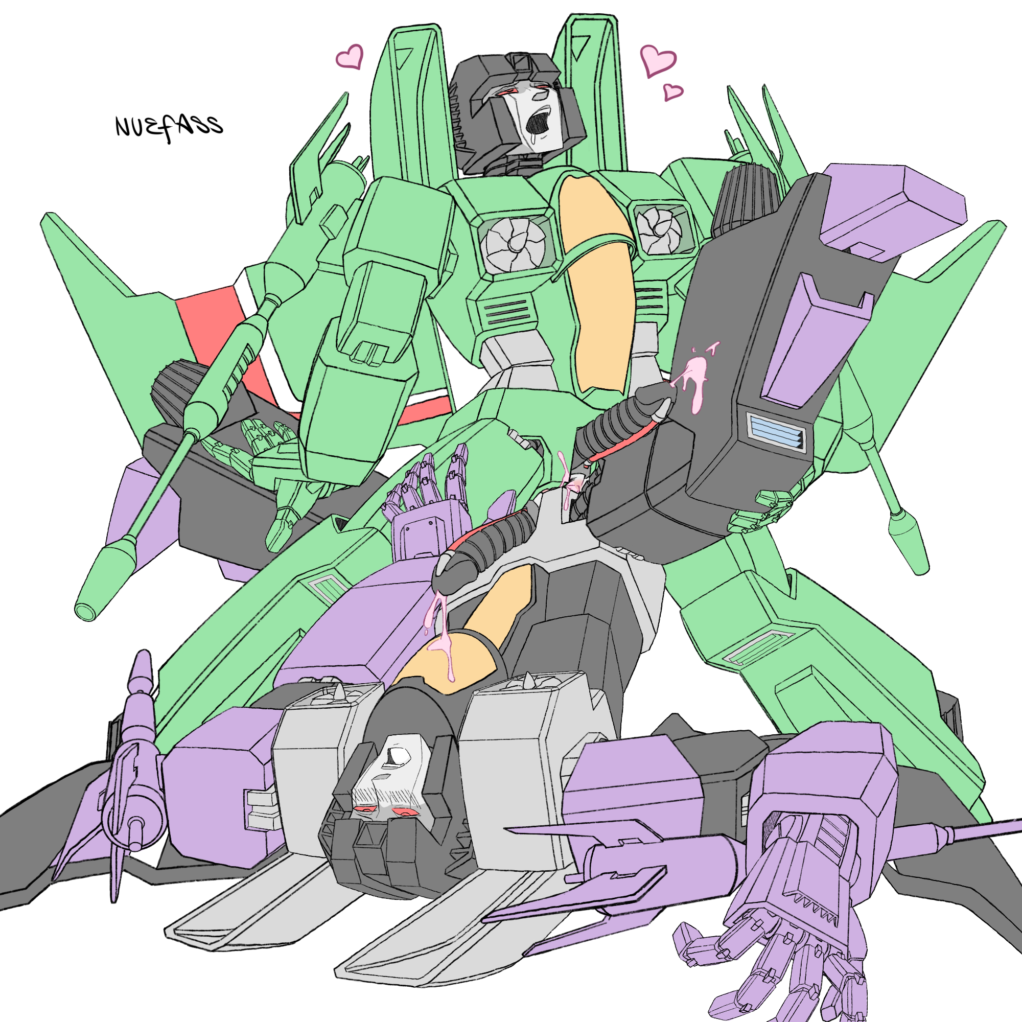 2boys, acid storm (transformers), ahe gao, ahegao face, alien, alien humanoid, blush, blush lines, cum face, cumming, cumming together, cuntboy, cuntboy sans balls, decepticon, drooling, dynamic pose, ejaculating cum, ejaculation, fighter jet, gay, gay sex, gripping, heart, hearts around head, herm, hermaphrodite, intersex, machine, maleherm, multi genitalia, nuefass, orgasm, penis, pussy, pussy juice, red eyes, robot, robot alien, robot humanoid, rubbing pussies together, scissor position, scissoring, skywarp, tippy toes, transformers, transformers g1, unsteady legs, wings, yaoi