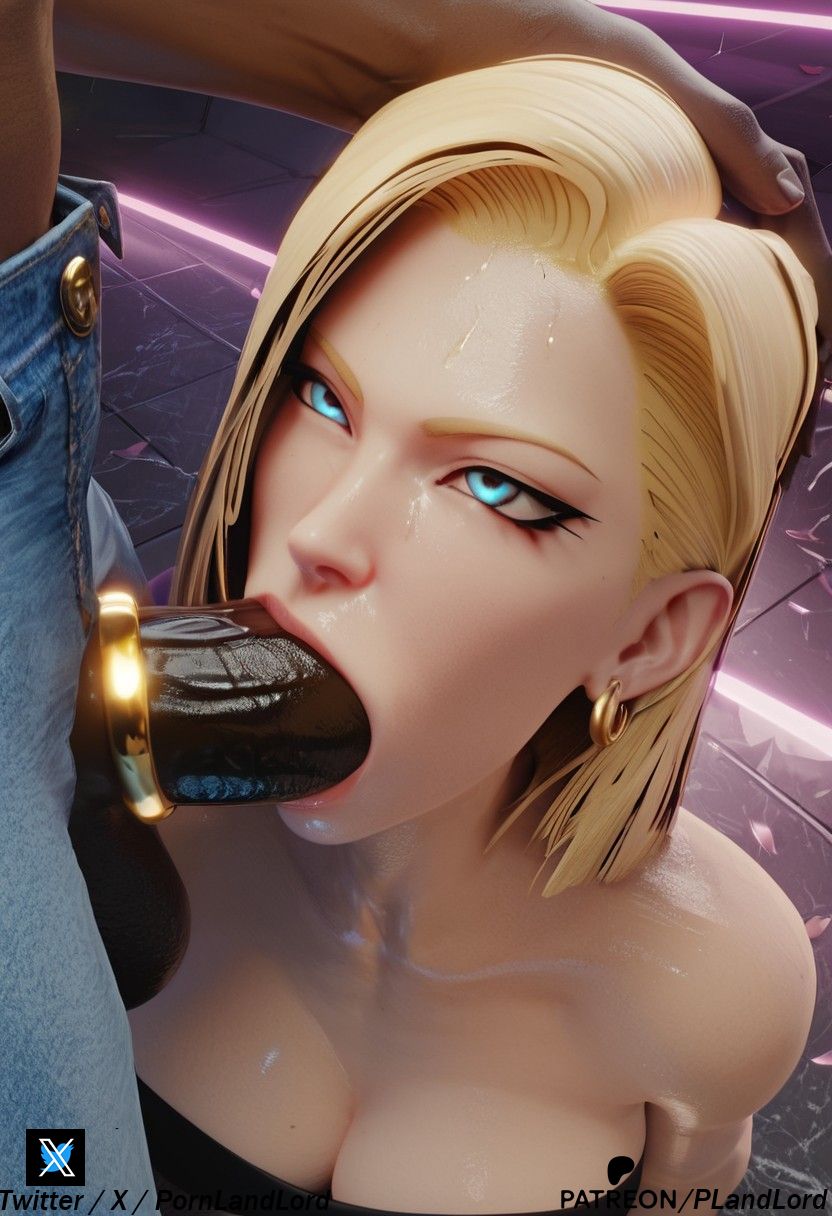 ai_generated android_18 big_breasts blonde_hair blue_eyes dbz dragon_ball dragon_ball_super dragon_ball_z dragon_girl jeans leaning_back nude oil oiled on_back pornlandlord sex spread_legs sweat sweaty tongue tongue_out vaginal_penetration