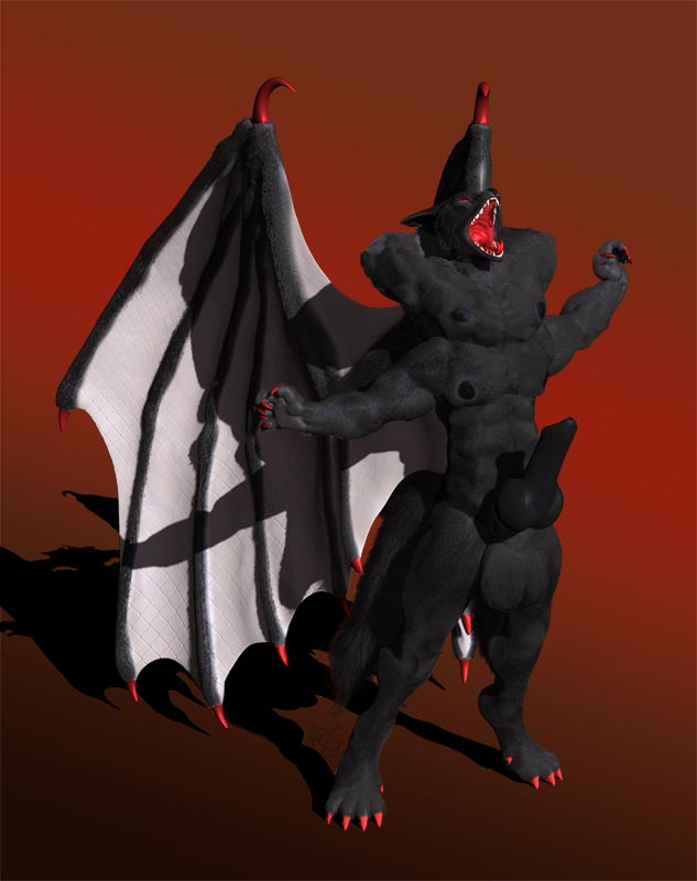 3d_model alkain animal_genitalia animal_penis anthro balls big_balls big_penis blackpanthress canine canine_penis claws demon digitigrade diphallia diphallism forked_tongue fox gradient knot male_only mammal multi_arm multi_limb multi_pec multi_penis penis shadow solo tongue tongue_out wings