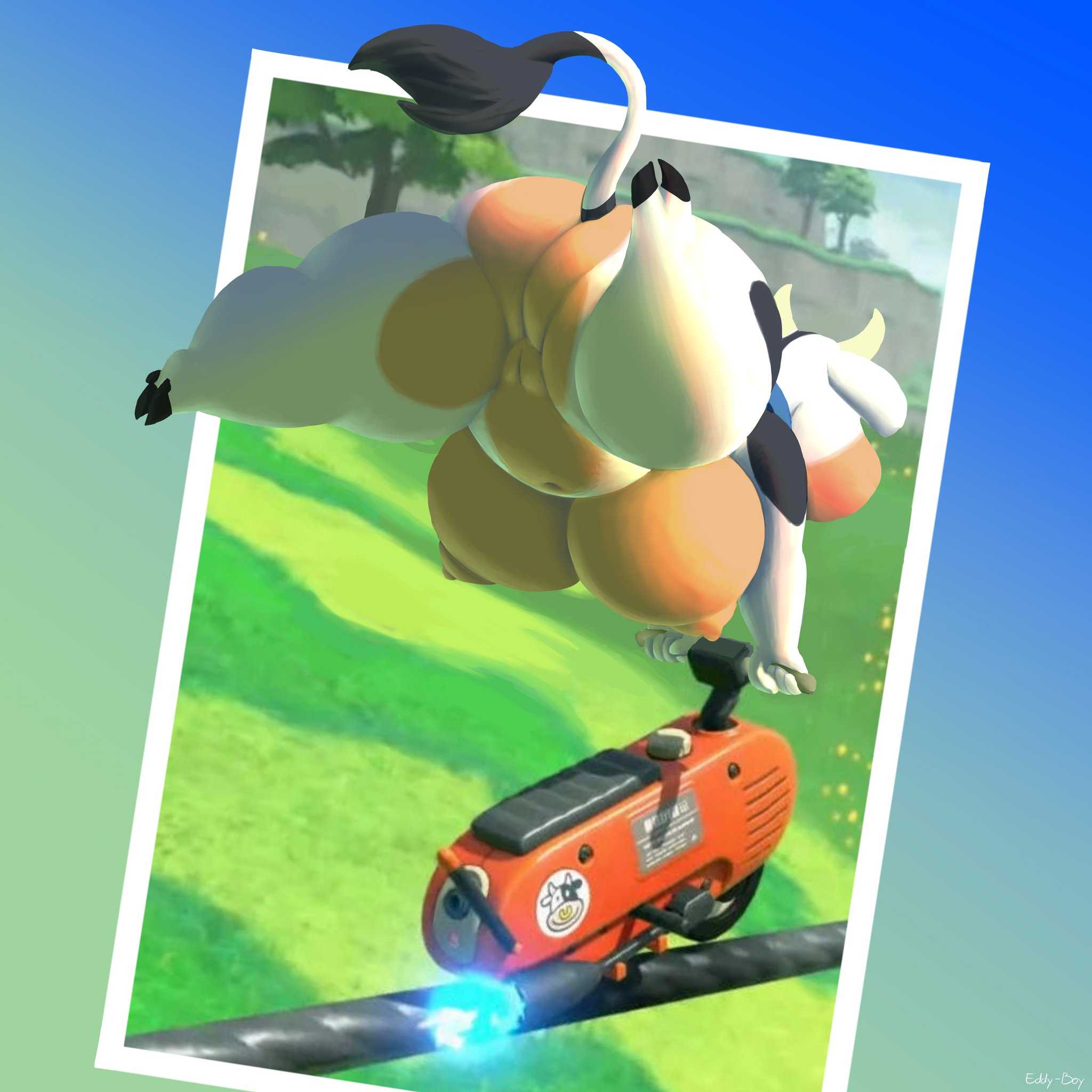 1girls, anthro, anthro female, anthro only, anthro solo, artist request, ass, big ass, big breasts, bovid, bovine, breasts, cow, cow (mario), cow girl, female, female only, fur, furry, furry female, furry only, huge ass, huge breasts, mario (series), mario kart, mario kart world, moo moo (mario), moo moo meadows cow, motorcycle, nintendo, solo, solo anthro, solo female, tagme